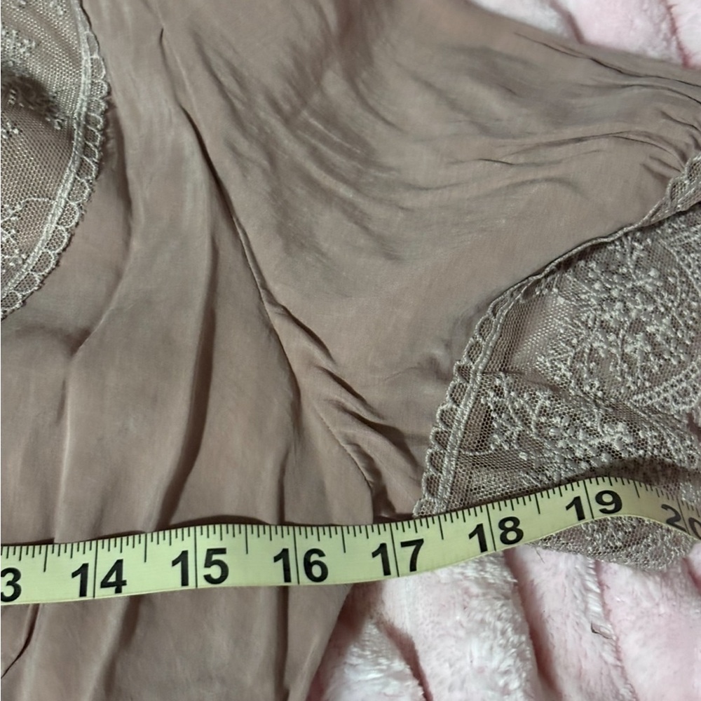 Zara Lace Trim Blouse Mauve Pink Cropped Top XS Boho Cottagecore - Picture 10 of 10